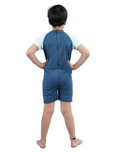 Image of KiddoPanti Boys & Girls Half Sleeve Mid Thigh Length Swim Suit
