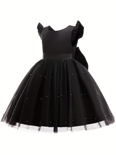 Image of TAGAS Girls Princess Party Dress | Mesh Layered Fit & Flare Frock for Girls | Pearl Embellished Tulle Dress | Birthday Dressess | Wedding Kids Fancy Frock (3-11 Years)