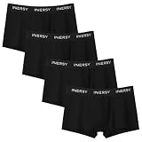 [INNERSY] ボクサーパンツ メンズ パンツ 前開き 下着 綿 ローライズ ボクサーブリーフ 通気吸湿 4枚セット(4L、4ブラック)