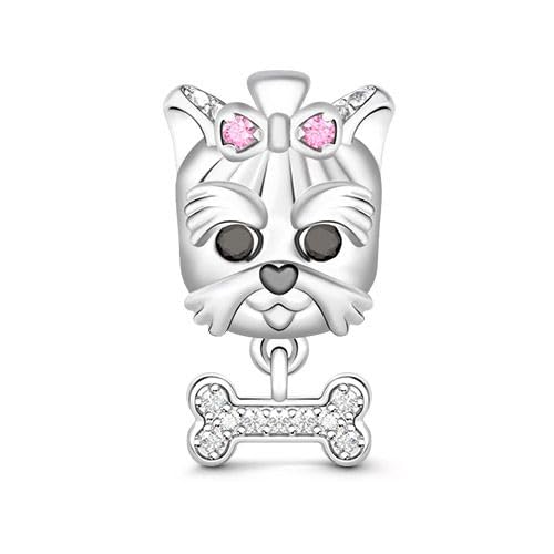 Doyafer 925 Ciondolo In Argento Sterling Per Bracciali Femminili Serie Di Istruzione,Stagione Di Laurea,Cucciolo Alieno Che Indossa Un Cappello Medico Collana Animale Bracciali Perline Regalo