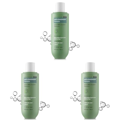 Image of Bare Anatomy Anti-Dandruff Shampoo | Up To 100% Dandruff Reduction | ZPTO-Free | pH 5.3 | Salicylic Acid, Piroctone Olamine & Biotin | Non-Drying Formula | For Strong, Smooth Hair | Unisex | 250 ml (Pack of 3)