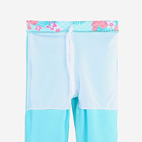 Image of TFJH E Girls Long Sleeve Swimsuits Skirt 2-Pieces Rash Guard Set Sun Protection UV 50+
