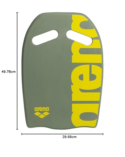 Image of Arena Unisex Adult Swim Kickboard for Men and Women Swimming Training Aid Foam Boogie Board Pool Floats Exercise Equipment, Sage /Arctic Lime