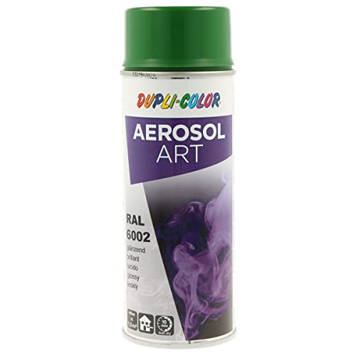 DUPLI-COLOR AEROSOL ART RAL 6002 laubgrün glänzend 400 ml, Spraylack für vielseitigen Einsatz, schnelltrocknend, hohe Deckkraft, für Innen- und Außenbereiche geeignet