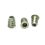 50 Stück M4 M5 M6 M8 Zinklegierung Gewinde for Holzeinsätze Muttern mit Flansch-Sechskantantrieb und Möbelkopf(M6-10mm(50pcs))