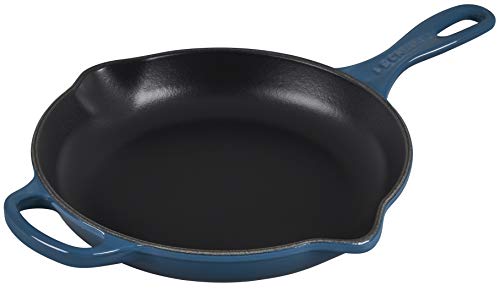 Le Creuset cast iron skillet, 9", Deep Teal