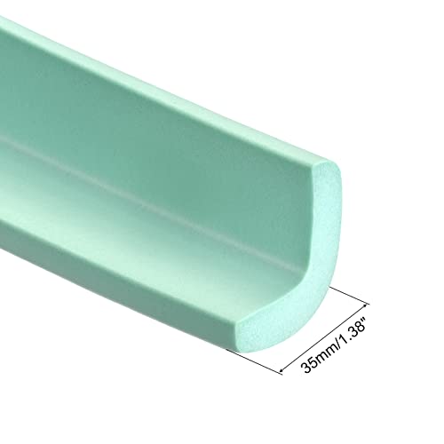 Image of uxcell Corner Guards Edge Protectors 6.56ft(2M), Foam Safety Bumper L Shape for Furniture Corner Table Edge Guard, Light Green