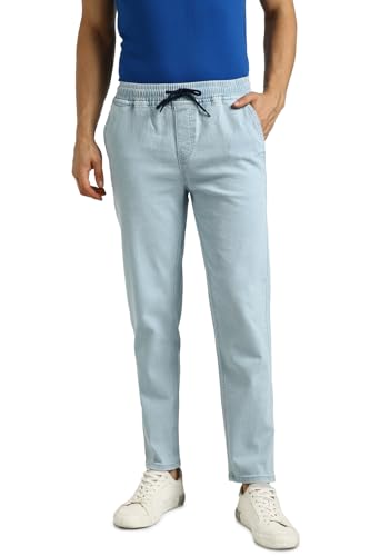 Image of Urbano Fashion Men's Regular Fit Mid Rise Washed Jogger Jeans Stretchable