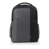 Gabol - Mochila para Portátil 15,6' Expandible Record con Capacidad 22,5L - Peso Ligero de 1kg y Medidas 31x43x15/18 cm - Material Resistente al Agua - Diseño Español - Gris y Negro