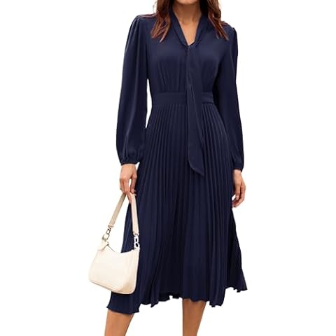 GRACE KARIN Women's V-Neck Pleated Evening Dress Cover