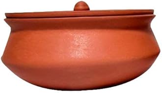 SHRIYAM CRAFTS Clay Curd Pot Dahi Handi/Dal Handi/Mitti Handi with Clay Vegetables Bawl (Curd 800ml with 4 Bawl)