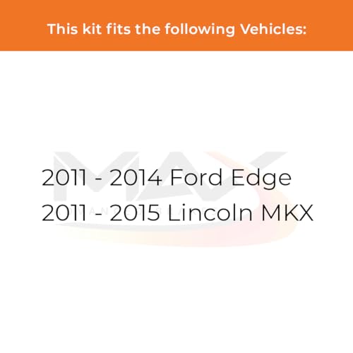 Image of MAX Advanced Brakes - Brake Kit For 2011-2014 Ford Edge, 2011-2015 Lincoln MKX| Carbon Ceramic Brake and Rotor Kit Front and Rear| Daily Performance Geomet Coated Cross-Drilled Brake Rotors