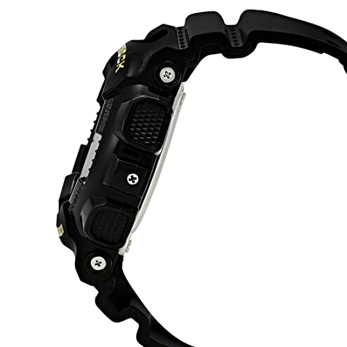 Casio G-Shock GD-100GB-1DR Black & Gold Digital Dial Black Resin Strap Men's Watch Shock And 200M Water Resistant G340 - Image 2