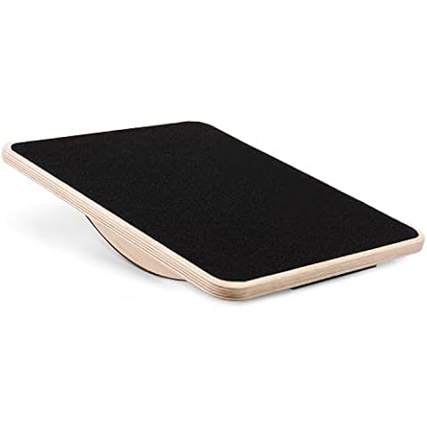 Yes4All Professional Rocker Balance Board for Health Improvement - 44.4cm Rocker Board, Rocker Wooden Balance Board for Standing Desk & Healthy Exercises, Support up to 158kg Cover