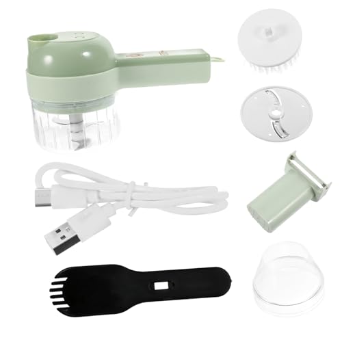 COLLBATH Electric Vegetable Slicer Garlic Mincer Meat Chopper 9pc Set Portable Kitchen Tool