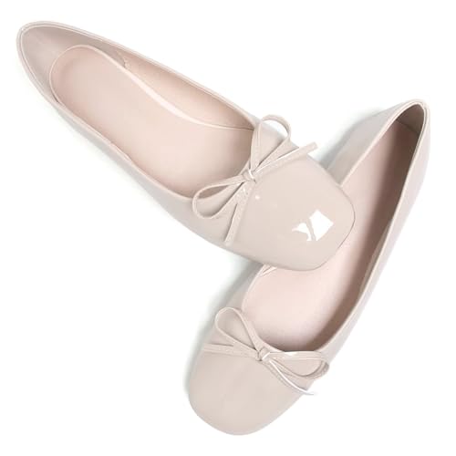 Image of Dear Time Women's Casual Foldable Ballet Flats Square Toe Ballerina Flats Shoes Comfortable