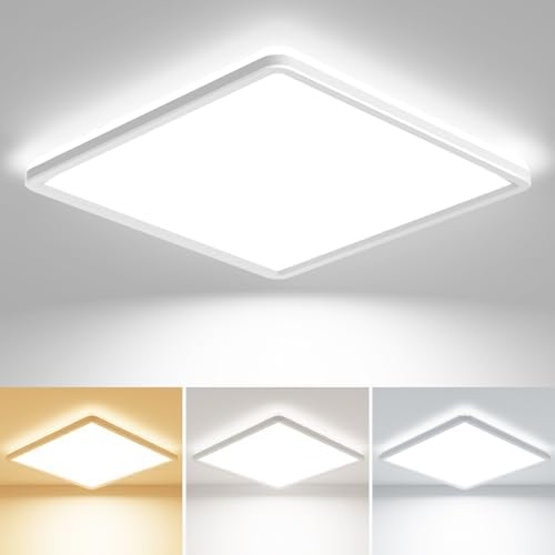 zemty 24W 2400LM LED Ceiling Light, 3000K/4000K/6500K Bathroom Lights