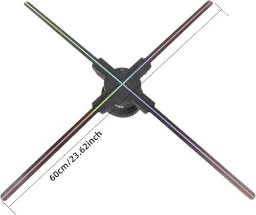 Image of 3DHologramFan,Missyou 23.6 inch 3DHologramfan Projector HD LED Advertising Display with Remote and Bluetooth and Splicing,700 Video Library for Business Store Signs,Bar,Party,Halloween,Stage Lights