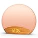 REACHER Wood Grain Sunrise Alarm Clock and Sound Machine Nightlight, Digital Dimmable Clock for Bedroom, 26 Sleep Sounds, White Noise Machine for Baby, Adults, Wake Up Light Alarm Clock for Kids