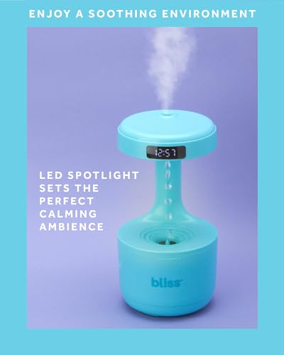 Bliss Humidifier - Ultrasonic Humidifier With Water Drop Backflow, Led Clock Display thumb #3