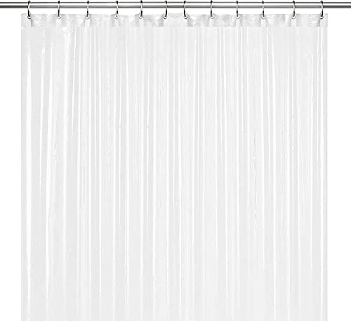 Duschvorhang Transparent 120x180cm - PEVA Beschwert Mit Magneten, 100% Wasserdicht