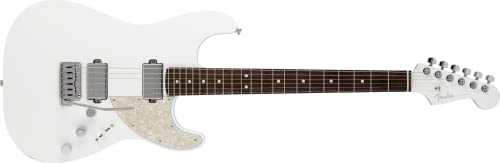 Fender Made in Japan Elemental Stratocaster HH RW Nimbus White – Guitare électrique - Les Beatles, Paul McCartney, John Lennon, RIngo Starr, George Harrison Fender Made in Japan Elemental Stratocaster HH RW Nimbus White - Guitare électrique