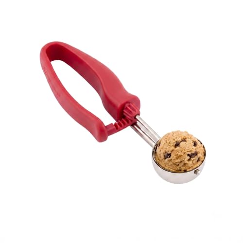 Restaurantware Ice Cream Scoop 1 Case 1.4 oz Stainless Steel Portioner Commercial Kitchen Tool Comfortable Grip Dishwasher-Safe Ambidextrous Handle