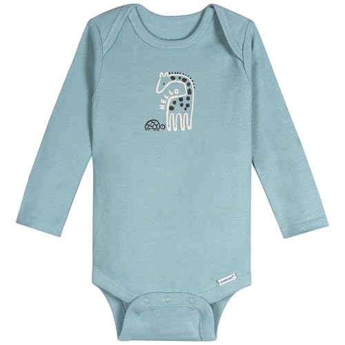 Image of Onesies Brand Unisex Baby 6-Pack Long Sleeve Bodysuits - Breathable Cotton One-Piece Outfits for Newborns & Infants