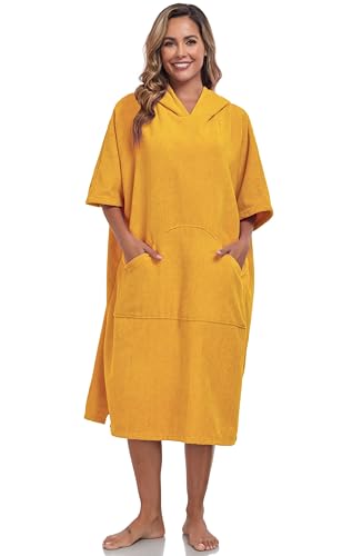 VintageClothing Surf Poncho Changing Robe with Hood, Men Women Thick Quick Dry Microfiber Wetsuit Changing Towel3