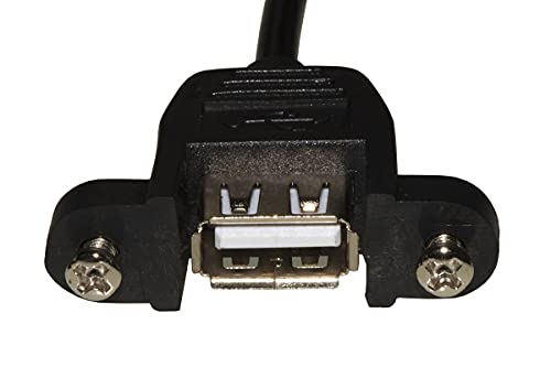LINK LKCUSBPC USB Cable Connector to Male/Female Panel 1 m, Schwarz, 1 metro - Image 2