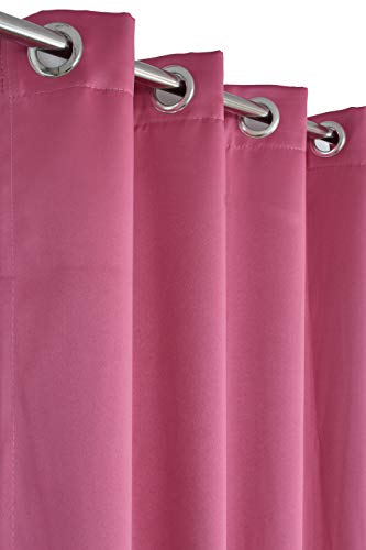 Image of Galaxy Home Decor Polyester Solid Curtain, Door - 7 Feet, Pink, Pack of 1, Blackout