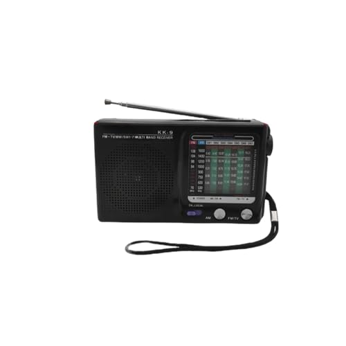 Radio de Portátil, 9 Bandas Radios de Transistor FM/Am/SW1~SW7 Bolsillo Portátil Funciona con 2 Pilas AA, Radio de Pequeña de Bolsillo Viaje FM,Altavoz Fuerte,Uso en Interiores, Exteriores.