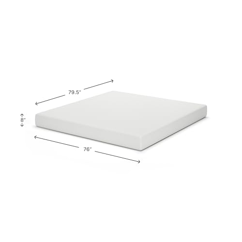 Image of Signature Design by Ashley King Size Chime 8 Inch Medium Firm Gel Memory Foam Mattress with Green Tea & Charcoal Extract, Fiberglass-Free, Mattress In A Box