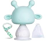 [DISEÑO ÚNICO]: La cabeza tiene dos diseños imitados en forma de pezón,Calma y masajea las encías doloridas. Formas variadas para alcanzar tanto los dientes anteriores, como premolares y molares. El diseño suave y ligero permite que los bebés sujeten cada pieza con facilidad. Estimulan el tacto y la vista del bebé.