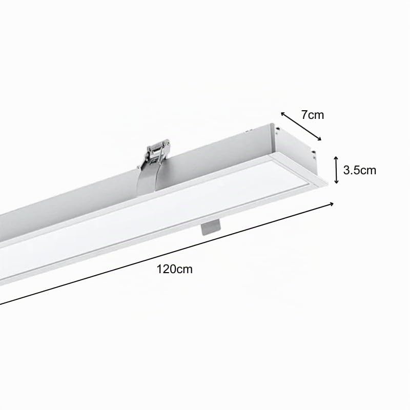 SILAMP Réglette Encastrable LED 120cm 35W Blanc - Blanc Chaud 2300K - 3500K