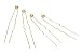 Decorative Gold Hair Pins - Set of Four (4)