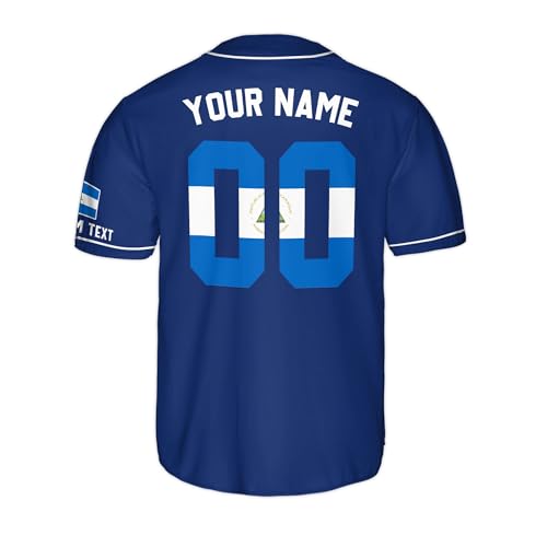 Nicaragua Jersey Men, Nicaragua Baseball Jersey, Personalized Baseball Jersey miniatura 6