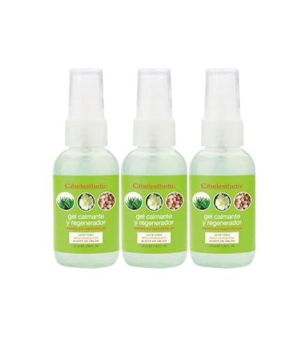 Cibelesthetic - Gel Calmante y Regenerador con Aloe Vera, Rosa Mosqueta y Aceite de Argán – Pack de 3ud x 50ml