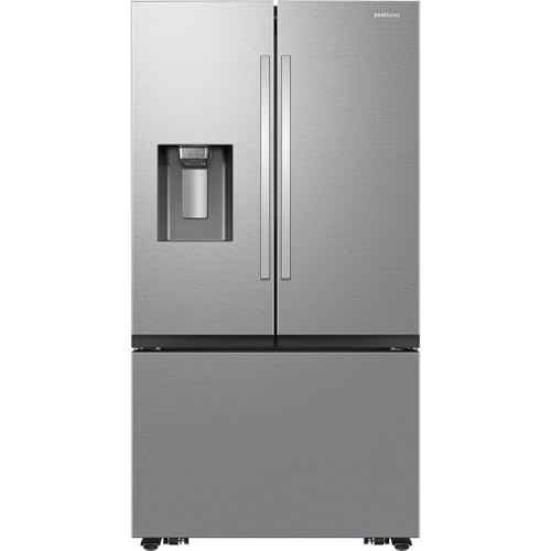 Smart 26 cu. ft. French Door Counter Depth Refrigerator with Four Ice Types - Stainless Steel by Samsung on Fridge.com