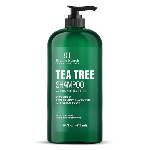 Botanic Hearth Tea Tree Shampoo, Vitamin C, Peppermint, Lavender and Rosemary Oil, Fights Dandruff...