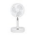 Silvergear® Ventilateur pliable - Hauteur réglable du ventilateur de table au ventilateur sur pied - 3 réglages de vitesse - Ventilateur extensible de 36 à 100 cm - Blanc