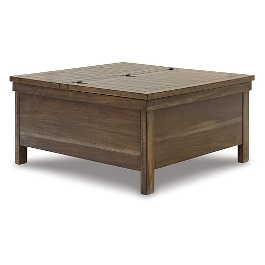 Rustic Lift-Top Cocktail Table with Storage
