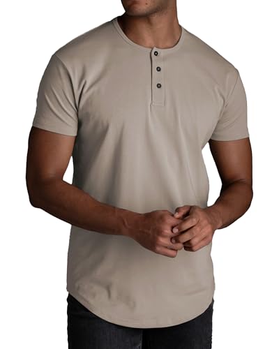 Curved Hem Henley Men's Origin T-Shirt