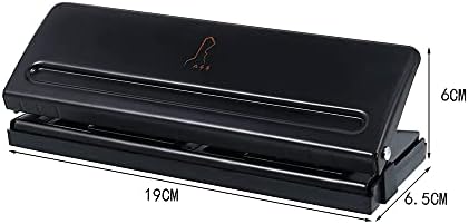 SUQ 6-Hole Desktop Puncher, Office Hole Puncher, Adjustable 6-Hole Punch in sleek, Desktop Paper Puncher with Non-Slip Rubber Base for A4 A5 A6, 8 Sheets Capacity