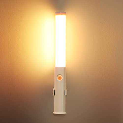Seutgjie Lámpara de pared LED con Sensor Movimiento Batería Recargable 3 Modo de Brillo Portátil Apliques Pared para Dormitorio Pasillo Interior Cover