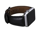 Full Grain Leather Black Band for Apple Watch series 1-11, SE 1-3, Ultra 1-3