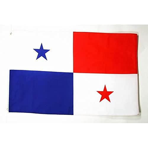 AZ FLAG - Bandeira Panamá - 150 x 90 cm, bandeira panamenha 100% poliéster leve com ilhoses de metal integrados - 80 g