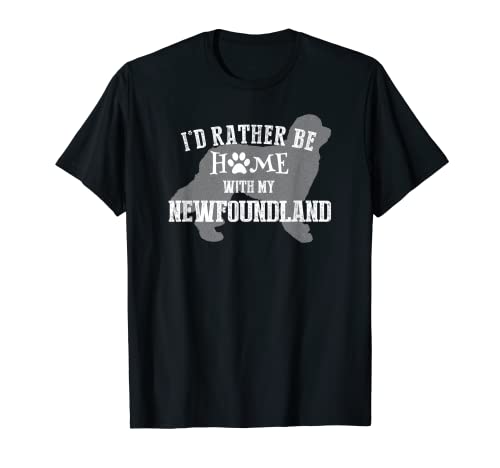 Regalos de Terranova en lugar de estar en casa con mi Terranova Camiseta Regalos de Terranova en lugar de estar en casa con mi Terranova Camiseta