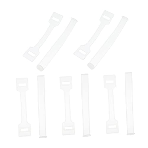 VILLFUL 100 Set Portable Handle Paper Boxes Grab Carry Strap for Moving Boxes Carton Small Shopping Basket Handle for DIY Lifting Handle Plastic White