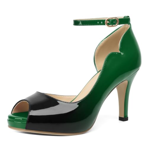 Image of AUMOTED High Heels Pumps Platforms Shoes for Party Daily 3.4 inch Dressy Pumps